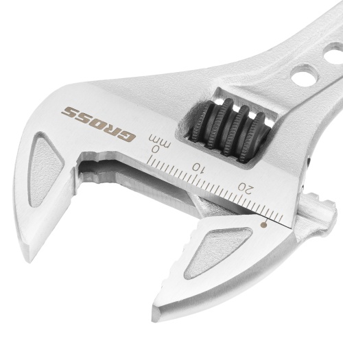 Ключ разводной, 200 мм, CrV, двухкомпонентная ручка Gross фото 4