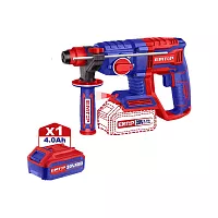 Аккумуляторный перфоратор emtop напряжение: 20 В, скорость холостого хода: 0-1100 об/мин, частота ударов: 0-5400 об/мин ELRH202081