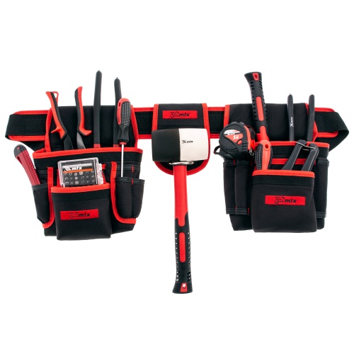 Сумка-пояс двойная, 20 карманов, держатель для молотка Matrix фото 14