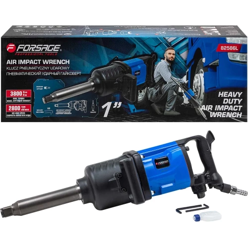 Пневмогайковерт с длинным валом Forsage 3800Н/м 1" F-82586L(47967) Пневмогайковерт с длинным валом Forsage 3800Н/м 1" F-82586L(47967)