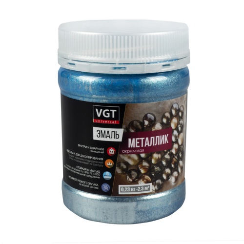 VGT Эмаль ВД-АК 1179 универсальная металлик аквамарин 0,23 кг