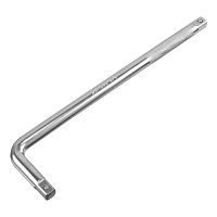 Вороток Г-образный, 300*75 мм, квадрат 1/2", CrV, матовый хром Denzel