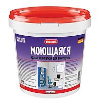 Краска моющаяся Pufas Decoself КМ морозостойкая белая 0,89 л/1,4 кг