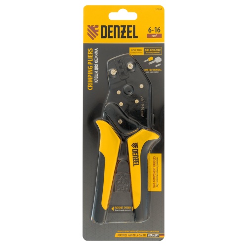 Клещи для обжима наконечников штыревых НШВ, НШВИ, НШВИ-2, 6-16 мм2 Denzel фото 7