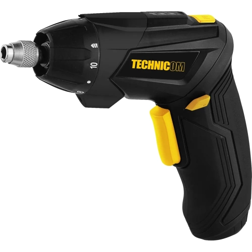 Аккумуляторная отвёртка TECHNICOM 4В, 1.3Ач, 200 об/мин, LED фонарь, 10+1 ступеней крутящего момента TC-CS106 Аккумуляторная отвёртка TECHNICOM 4В, 1.3Ач, 200 об/мин, LED фонарь, 10+1 ступеней крутящего момента TC-CS106