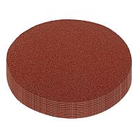 Круг абразивный на ворсовой подложке под "липучку", P 80, 125 мм, 10 шт Matrix