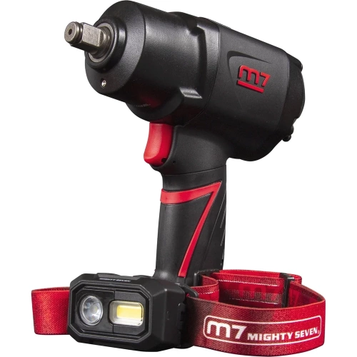 Пневматический ударный гайковерт MIGHTY SEVEN 1/2", 1627 Нм, в комплекте налобный фонарь NC-4255QL фото 3