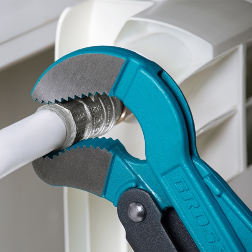 Ключ трубный рычажный 1.5, №2, цельнокованый, CrV, тип "S" Gross фото 8