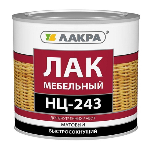 Лак мебельный Лакра НЦ-243 матовый 1,7 кг Лак мебельный Лакра НЦ-243 матовый 1,7 кг