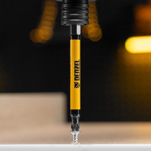 Бита PH2х90, сталь S2, цилиндр., 10 шт. Е 6,3 Denzel фото 9