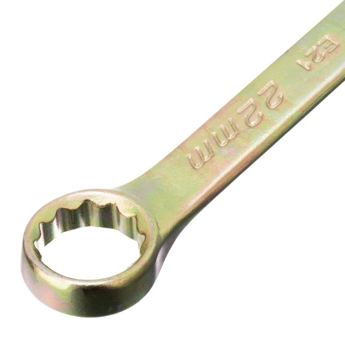 Ключ комбинированный, 22 мм, желтый цинк Сибртех фото 4
