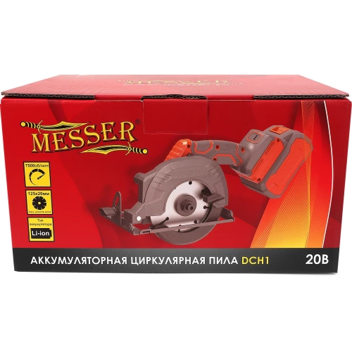 Аккумуляторная циркулярная пила по дереву MESSER DCH1 125 мм, 20 В, 4 Ач 10-40-126 фото 11