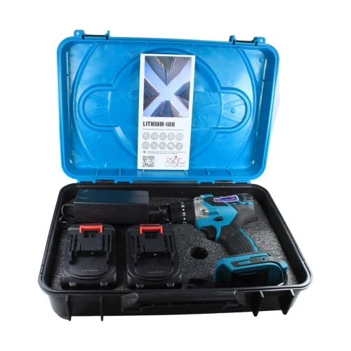 Аккумуляторная ударная дрель-шуруповерт AktiTool icd20g в кейсе 13 мм, 20 В, li-ion аккум. 4000 мАч, 2 шт 101212 фото 6 Аккумуляторная ударная дрель-шуруповерт AktiTool icd20g в кейсе 13 мм, 20 В, li-ion аккум. 4000 мАч, 2 шт 101212 фото 6