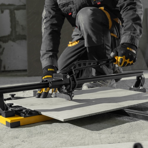 Плиткорез рельсовый 600х16мм, каретка на подш., стальная станина, усил. рукоятка-пенал Denzel фото 14