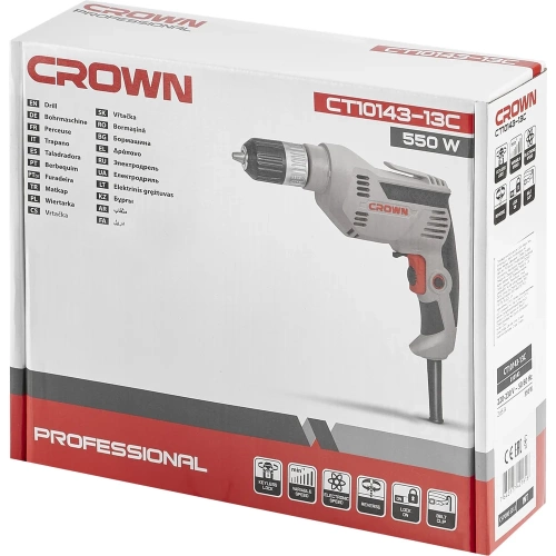 Безударная дрель Crown CT10143-13C фото 10 Безударная дрель Crown CT10143-13C фото 10