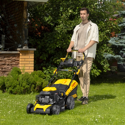 Газонокосилка бензиновая GLD-460SP-VE, 146 см3, шир. 46см, привод, вариатор, эл.старт, 60 л Denzel фото 29