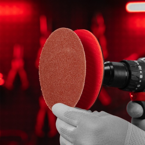 Круг абразивный на ворсовой подложке под "липучку", P 80, 125 мм, 10 шт Matrix фото 7