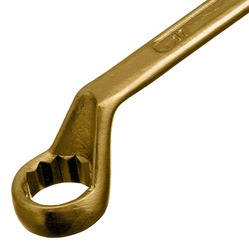 Ключ накидной, 13 х 17 мм, желтый цинк Сибртех фото 3