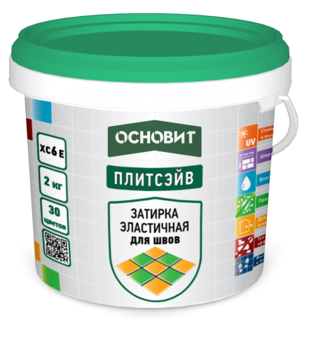 Затирка эластичная Основит Плитсэйв XC6 E 2 кг 039 венге