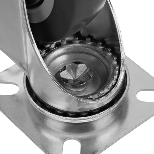 Колесо поворотное с тормозом D 100 мм, крепление  платформенное Сибртех фото 6