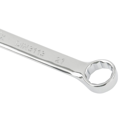Ключ комбинированный, 21 мм, CrV, полированный хром Matrix фото 3