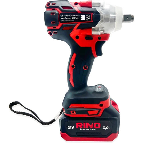 Гайковерт аккумуляторный бесщеточный RINO 320 Нм, 21В, АКБ3.0Ач WR1-2 фото 4 Гайковерт аккумуляторный бесщеточный RINO 320 Нм, 21В, АКБ3.0Ач WR1-2 фото 4
