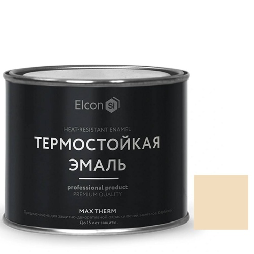 Эмаль термостойкая Elcon Max Therm 400 градусов бежевая 0,4 кг