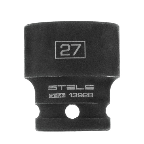 Головка ударная шестигранная, 27 мм, 1/2, CrMo Stels фото 3