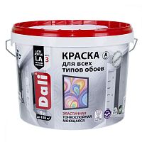 Краска для обоев акриловая Dali 20123 износостойкая база А 9 л