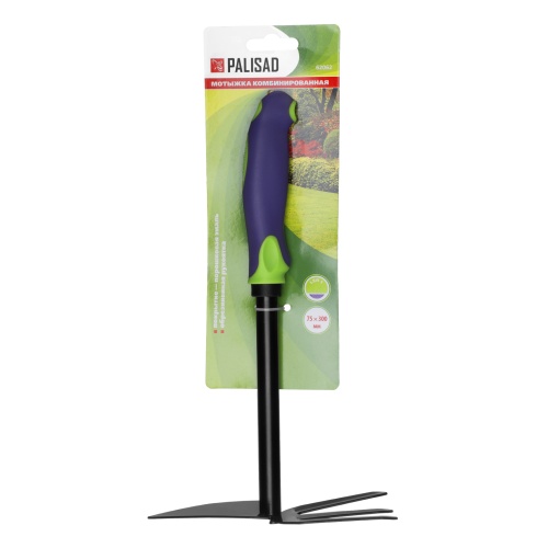 Мотыжка комбинированная, 75х300 мм, стальная, обрезиненная эргономичная рукоятка, LSR1, Palisad фото 8