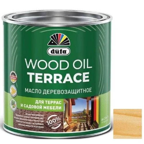 Масло деревозащитное для террас и садовой мебели Dufa Wood Oil Terrace лиственница 0,9 л