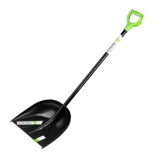 Лопата для уборки снега пластиковая, 400х417х1390 мм, алюминиевый черенок Palisad