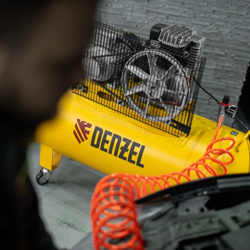 Компрессор воздушный BCI3000-T/200, ременный привод , 3.0 кВт, 200 литров, 530 л/мин Denzel фото 26