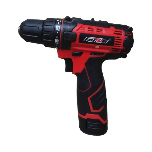 Аккумуляторная дрель FORZA 2 АКБ Li обойма, 12В, 2А/ч, 2 ск., к-кт свёрел и бит, кейс FZD6663S фото 5