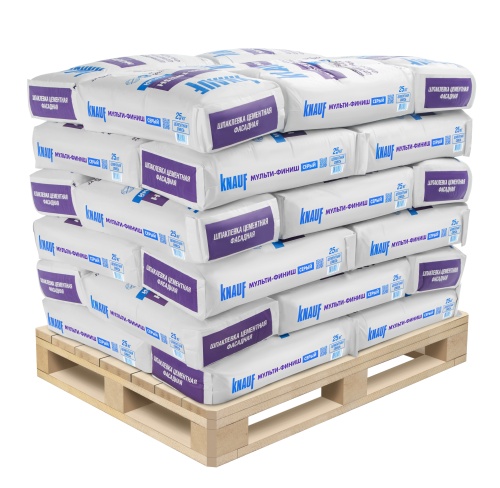 Шпатлевка цементная фасадная Knauf Мульти-финиш серая 25 кг фото 4 Шпатлевка цементная фасадная Knauf Мульти-финиш серая 25 кг фото 4