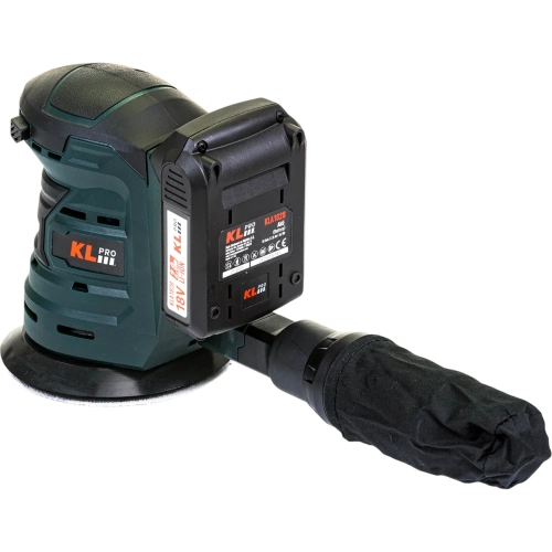 Профессиональная аккумуляторная эксцентриковая шлифмашина KLPRO (18В, Li-ion-2шт, 2.0Ач, ЗУ 2,4А) 16893 KLEZ18-20 фото 8