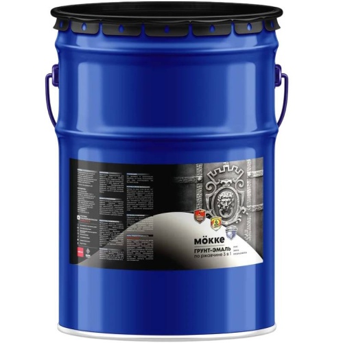 Грунт-эмаль алкидно-уретановая Mokke 01032 3 в 1 белая 20 кг
