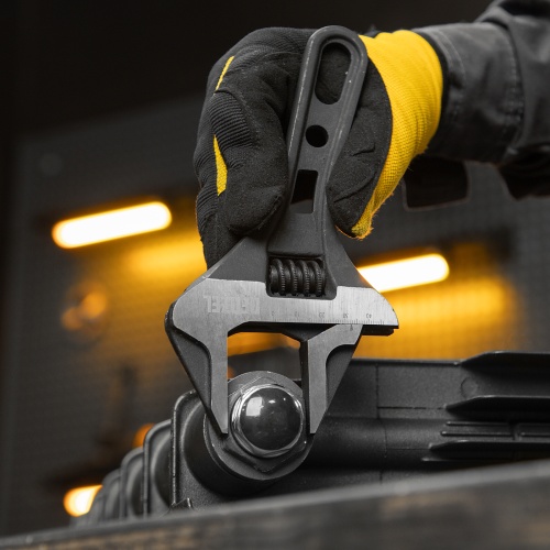 Ключ разводной 185 мм, CrV, кованый, укороченная рукоятка Denzel фото 9