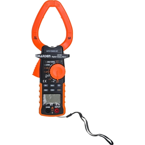 Цифровой мультиметр с токовыми клещами Harden охват губок 65 мм 661003 фото 3