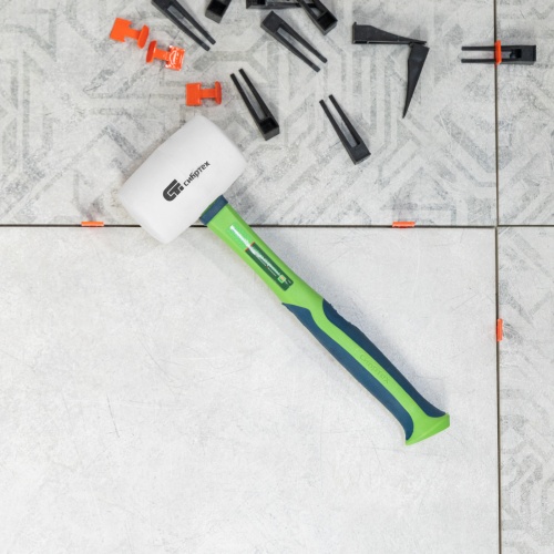 Киянка резиновая, 680 г, белая резина, фибергласовая рукоятка Сибртех фото 6