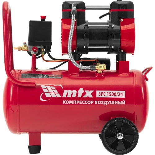 Компрессор безмасляный малошумный MTX SPC 1500/24, 1500 Вт, ресивер 24 л, 260 л/мин 58139 фото 11 Компрессор безмасляный малошумный MTX SPC 1500/24, 1500 Вт, ресивер 24 л, 260 л/мин 58139 фото 11