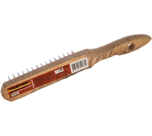 Щетка стальная Тевтон 3503-4 4 ряда фото 3