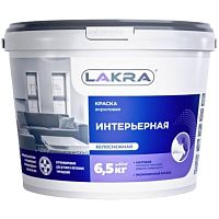 Краска акриловая интерьерная Лакра белоснежная 6,5 кг