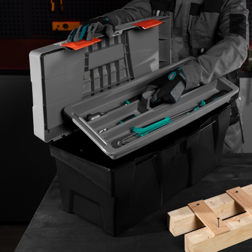 Ящик для инструмента 23", 590х300х300 мм, пластик Россия// Stels фото 19