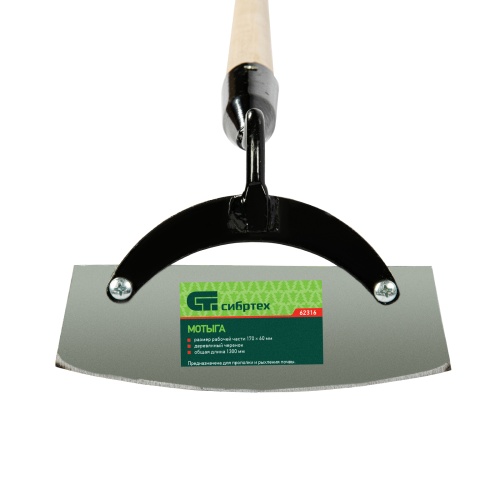 Мотыга стальная, 170 х 60 х 1300 мм, деревянный черенок, Сибртех фото 6