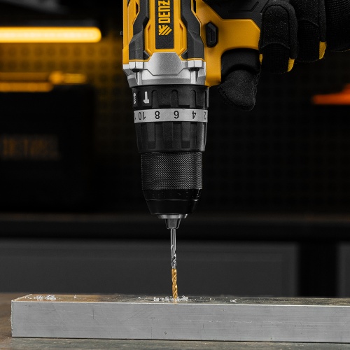 Сверло спиральное по металлу 3,5 x 70 мм, Р6М5, Golden Tip , 2шт. Denzel фото 9