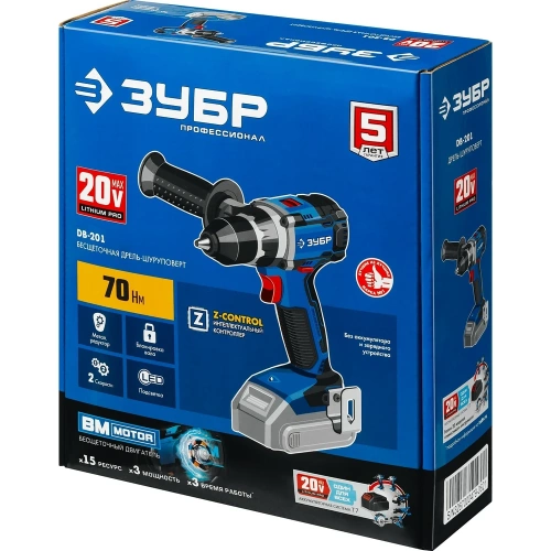 Бесщеточная дрель-шуруповерт ЗУБР Профессионал DB-201 фото 11