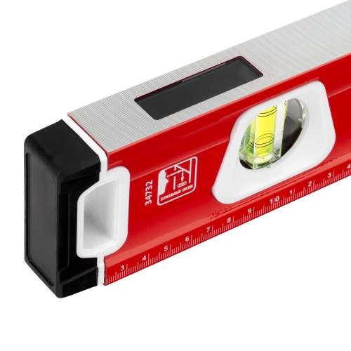 Уровень алюминиевый, магнит, фрезерованный, 3 глазка (1 зеркальный) двухкомпонентные рукоятки, 800 мм Matrix фото 5