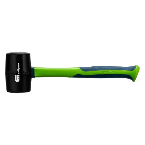 Киянка резиновая, 680 г, черная резина, фибергласовая рукоятка Сибртех фото 2