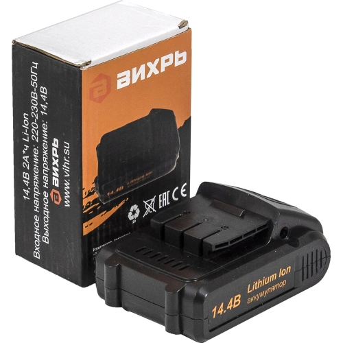 Аккумулятор АКБ14Л1 KP (14.4 В; 2.0 Ач; Li-Ion) для ДА-14,4Л-2К Вихрь 71/8/51 фото 4